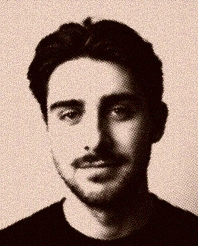 Portrait tramé d'Alexis Dendien.