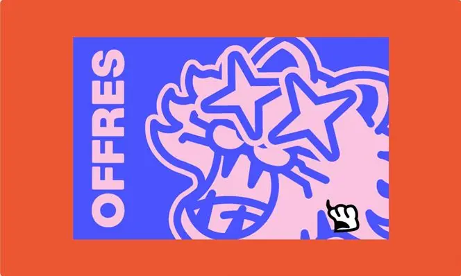 Carte « Offres » : le tigre GRIPH en autocollant.